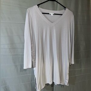 JJill 3/4 Sleeve Shirt with button embellishment